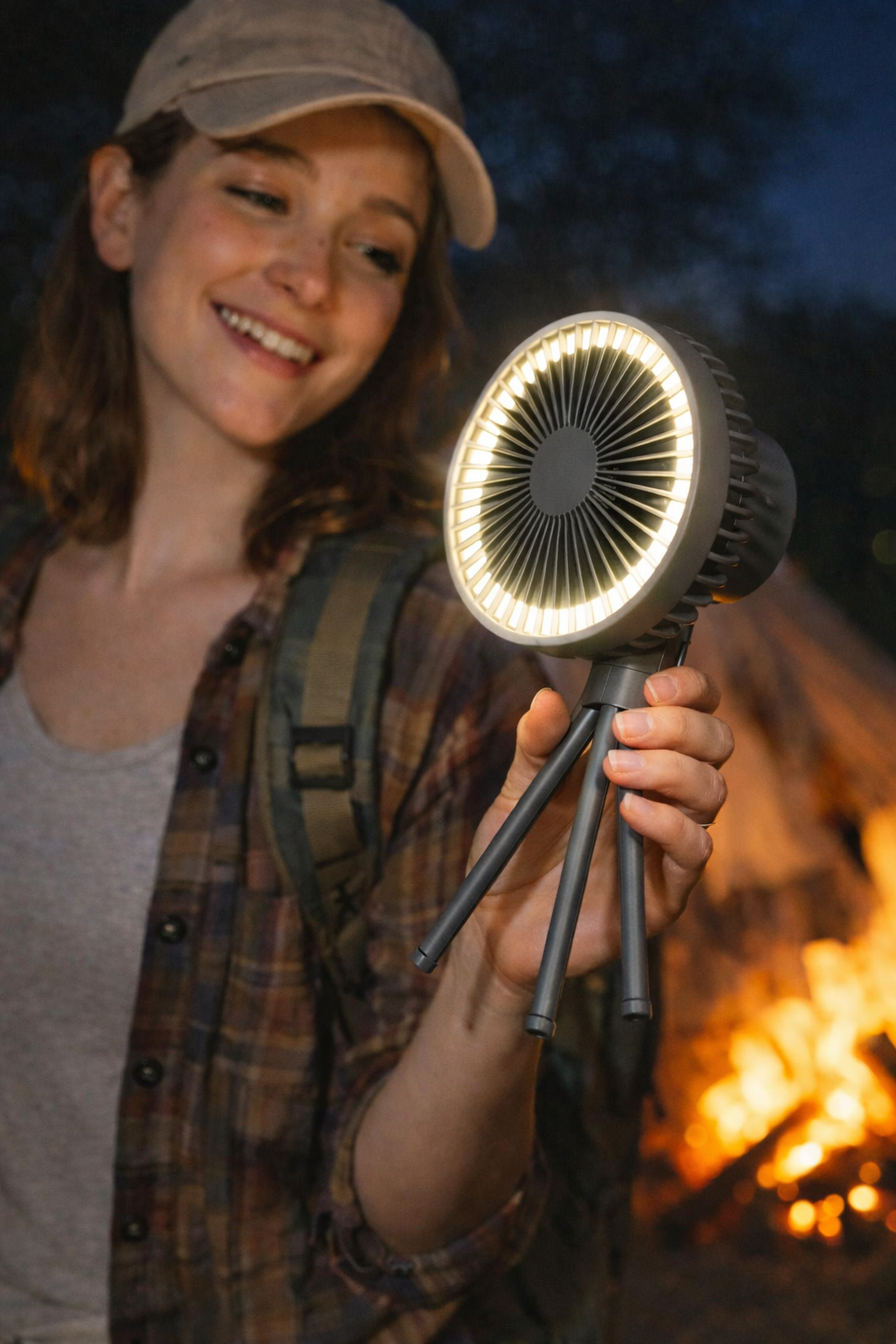 Portable 2-in-1 Fan & Led Light