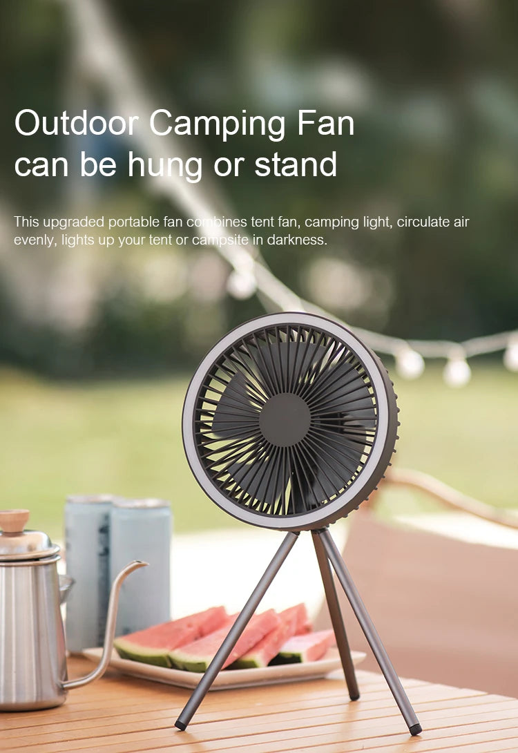 Portable 2-in-1 Fan & Led Light