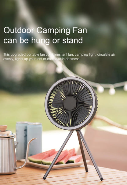 Portable 2-in-1 Fan & Led Light