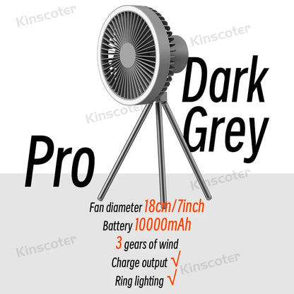 Portable 2-in-1 Fan & Led Light