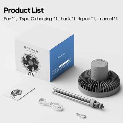 Portable 2-in-1 Fan & Led Light