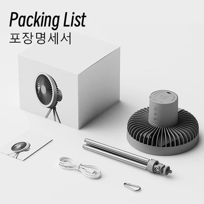 Portable 2-in-1 Fan & Led Light