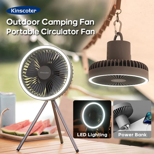 Portable 2-in-1 Fan & Led Light