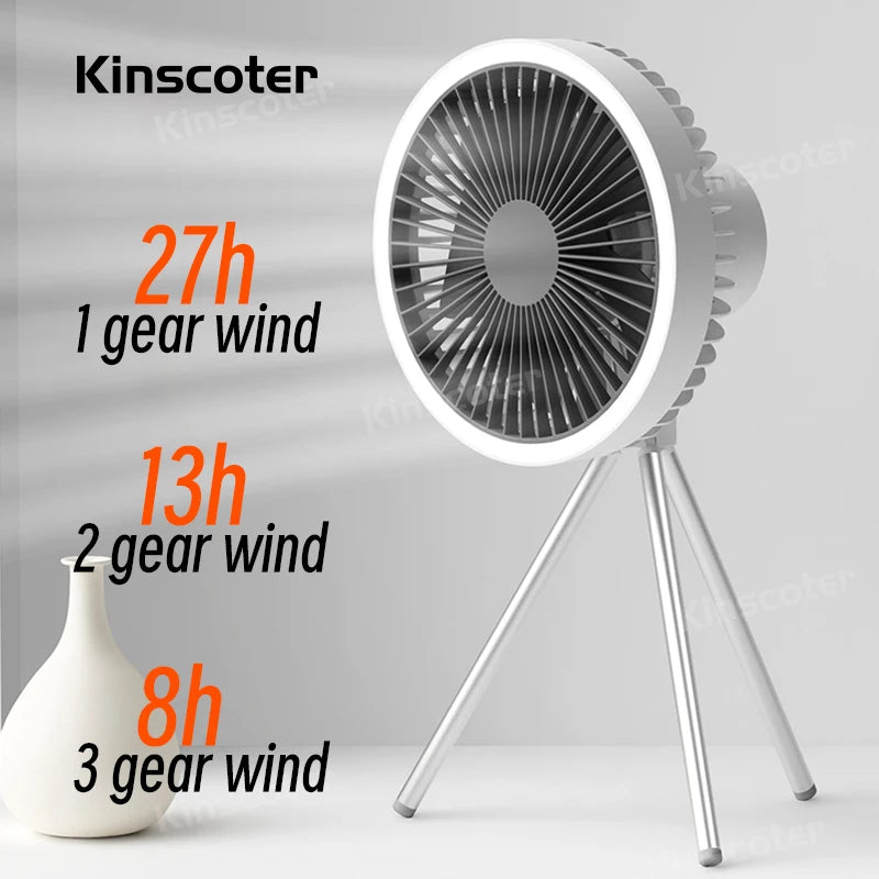 Portable 2-in-1 Fan & Led Light